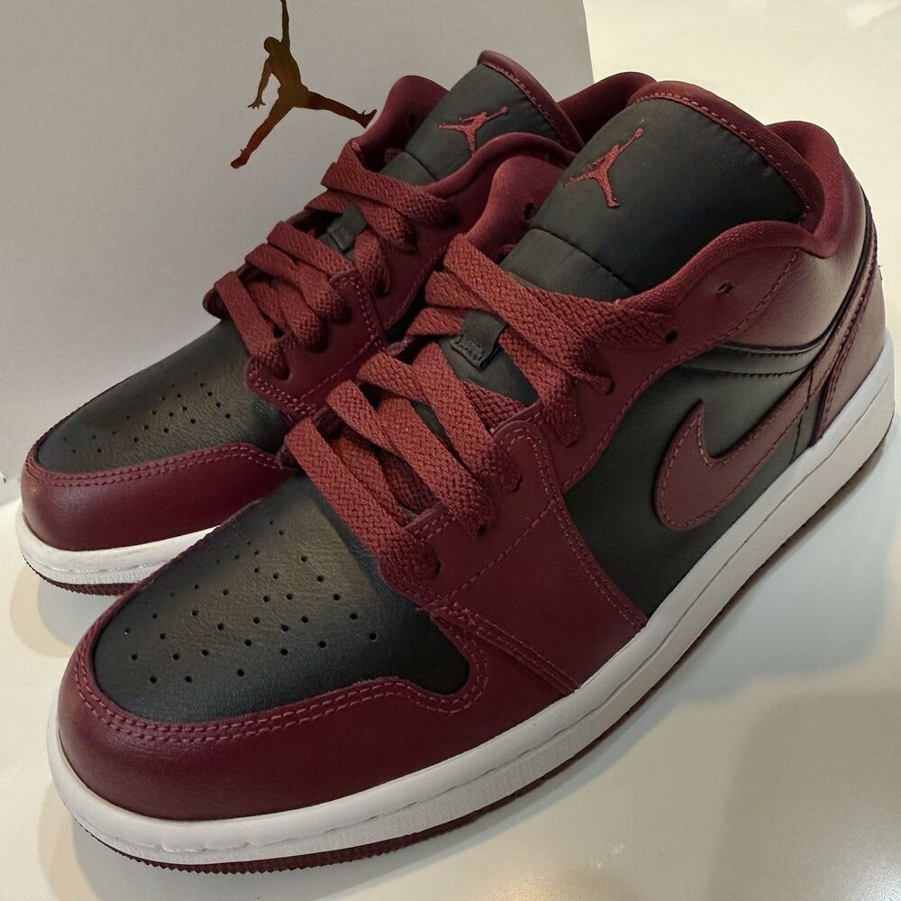 Women's Nike Air Jordan 1 Low Black/Cherrywood/Dark Beetroot Size 9.5 DC0774-006